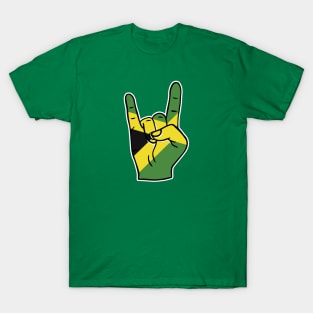 Rock On Jamaica // Jamaican Flag Rock Hand T-Shirt